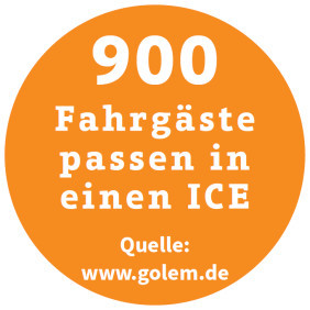 900 Fahrgäste passen in einen ICE (Quelle: www.golem.de)