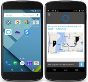 Cortana auf Android-Smartphone