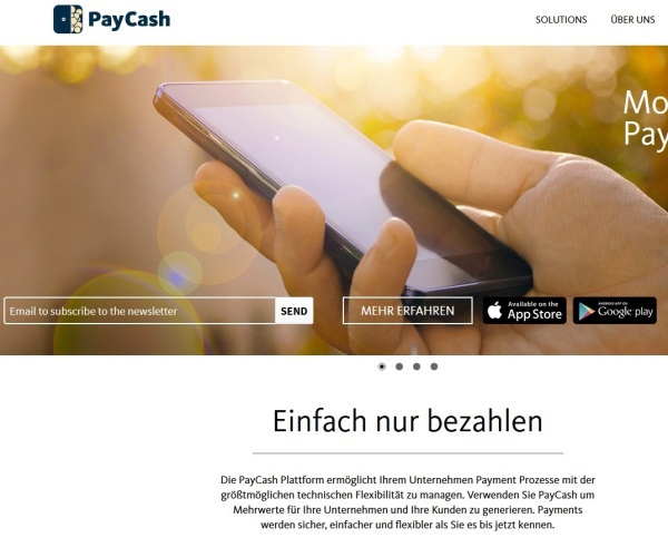 Website von Paycash