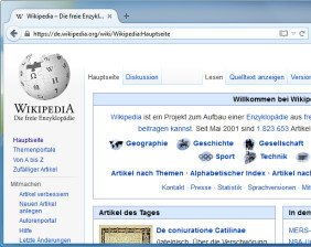 Wikipedia-Webbseite über HTTPS