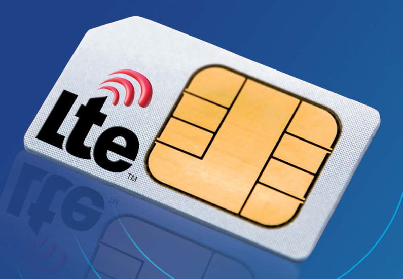 SIM-Karte mit LTE-Logo