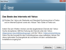 Java mit Yahoo