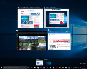 Komfortabler: Virtuelle Desktops und geviertelte Fenster sorgen für besseres Multitasking.