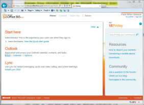 Startseite: So präsentiert sich Office 365 dem Nutzer nach dem Einloggen.