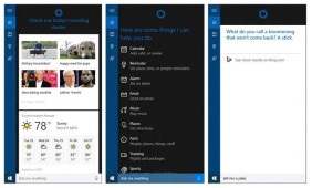 Sprachassistentin: Cortana ist der Dreh- und Angelpunkt für alle Fragen in Windows 10. Die Sprachassistentin soll dem Nutzer vor allem bei Routine-Aufgaben helfen.