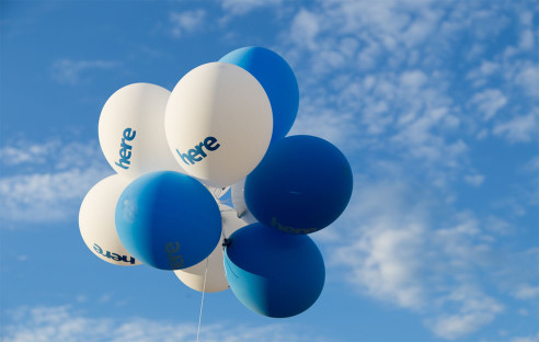 Nokia Here Ballons mit Logo