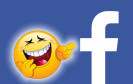Lachendes Emoji mit Facebook-Logo