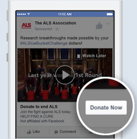 Donate now: Der Facebook-Spenden-Button im mobilen Netzwerk.