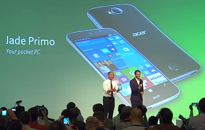 Acer zeigt Windows 10 Continuum - Acer hat auf der IFA 2015 sein neues Windows-10-Smartphones Jade Primo präsentiert.
