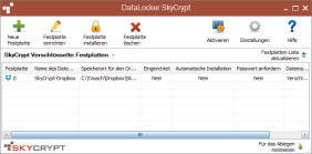 SkyCrypt: Dateien in der Partition werden automatisch verschlüsselt.