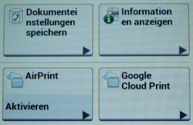 Bereits eingebaut: Bei vielen Druckern und Multifunktions­geräten sind Google Cloud Print und Apple AirPrint bereits integriert. Hier ein Beispiel von OKI.