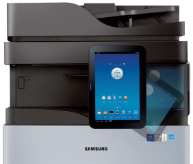 Produktionsdrucker: Das A3-Gerät X7600 von Samsung ist mit einem Tablet als Bedienoberfläche ausgestattet – und genauso bequem zu bedienen.