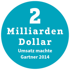 2 Milliarden Dollar Umsatz machte Gartner 2014 (Quelle: Gartner).