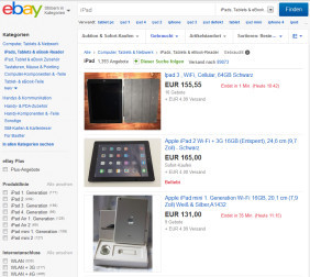 eBay Apple iPad Angebote