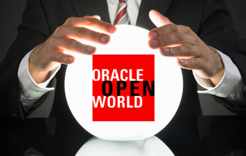 Oracle-CEO Mark Hurd blickt in die Glaskugel auf der OpenWorld