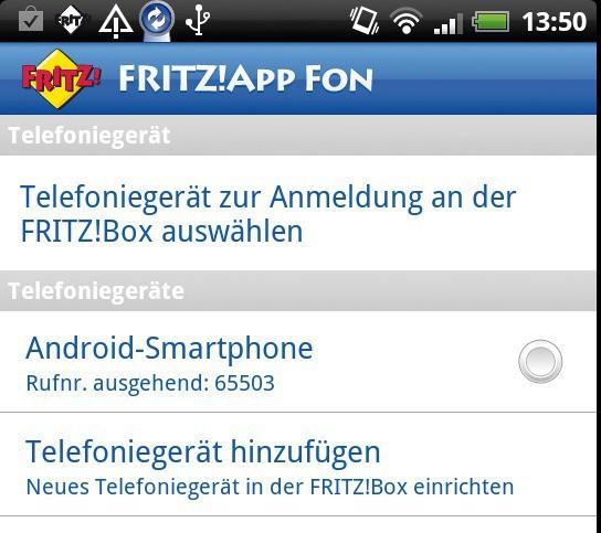 Wählen Sie am Smartphone das zuvor in der Fritzbox eingerichtete IP-Telefon aus (Bild 4).