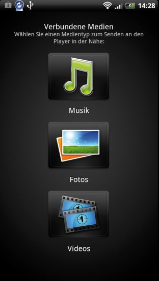 Die App findet Fotos sowie Musik- und Videodateien auf der Smartphone-Speicherkarte.