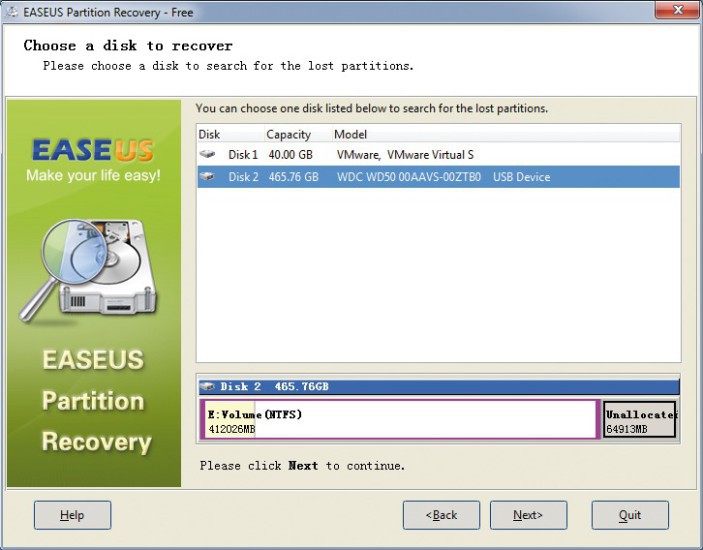 Easeus Partition Recovery 5.0.1 Free: Der Suchassistent spürt verlorene Partitionen auf und stellt sie wieder her (Bild 9).