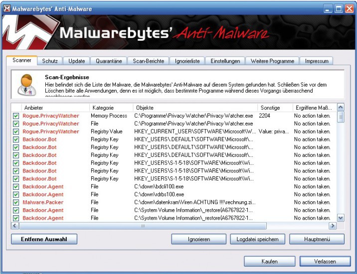Anti-Malware: Das Tool ist auf die Jagd nach Trojanern spezialisiert. Oft findet es mehr als einen Schädling auf einem PC (Bild 6).