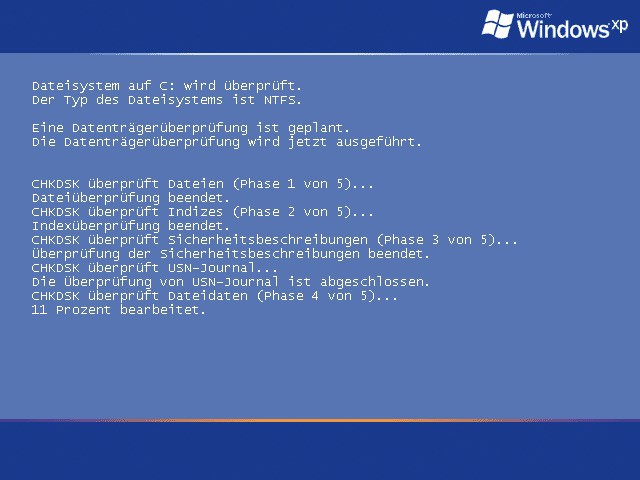 Fehlerbehebung: Da die Systempartition von Windows verwendet wird, kann das Kommandozeilen-Tool „chkdsk.exe“ sie erst beim Boot-Vorgang reparieren (Bild 5).