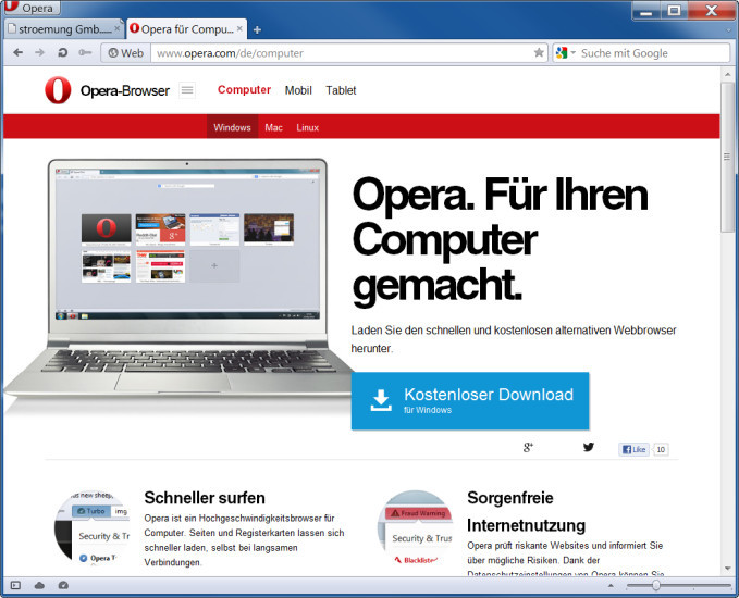 Versionspflege: Vier Sicherheitslücken hat Opera in der Browserversion 12.15 geschlossen.
