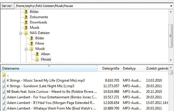 Die Dateien übertragen Sie idealerweise mit Hilfe eines FTP-Programms vom Windows-PC auf das Ubuntu-NAS (Bild 11).