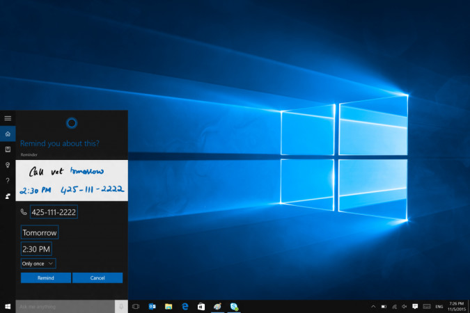 Cortana in Windows 10