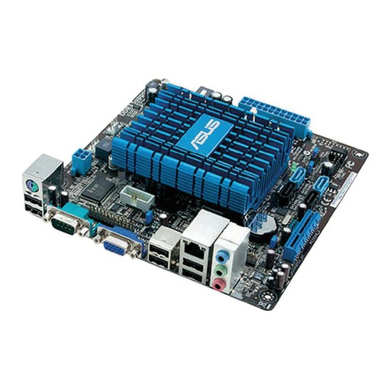 Mainboard und CPU: Das AT5NM10T-I von Asus enthält bereits eine Atom-CPU und ist passiv gekühlt (Bild 2).