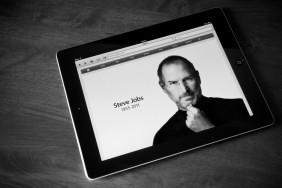 Steve Jobs auf Tablet