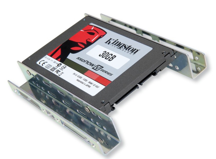 Adapterrahmen: Viele SSDs benötigen für den Einbau einen Adapterrahmen (Bild 2).