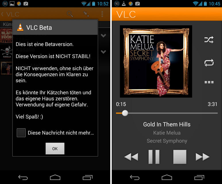 Der VLC Media Player ist inzwischen auch für Android und Apples iOS verfügbar.