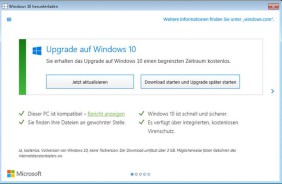Upgrade-Hinweis auf Windows 10