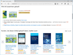 Amazon: Den Erfolg des Online-Händlers führt Schieck auf den Algorithmus „Kunden, die dieses Buch gekauft haben, kauften auch“ zurück.