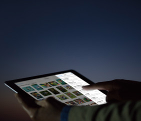 Apple iPad bei Nacht