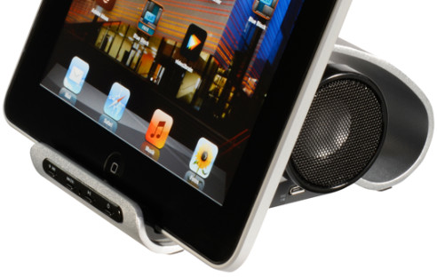Tablet-PCs: Tablet-Ständer mit Bluetooth-Sound