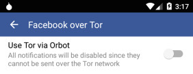 Tor in Facebook aktivieren