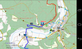 GPS-Tracks und wichtige Wegpunkte entlang der Strecke (POIs) lassen sich in Locus Map importieren und auf der Karte einblenden.