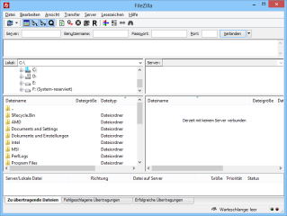Der FTP-Client Filezilla nutzt die Zwei-Fenster-Darstellung und besitzt alle nötigen Funktionen für komfortable Datentransfers und Homepage-Pflege.
