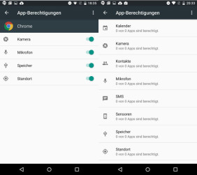 Android 6 App-Berechtigungen