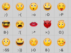 Zeichenkombinationen für Emojis 