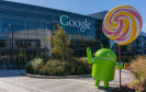 Android vor Google-Gebäude