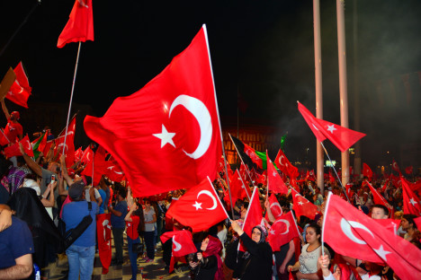 Politischen Unruhen in der Türkei