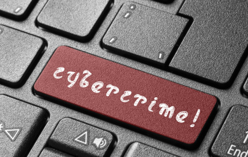 Tastatur mit Cybercrime-Taste