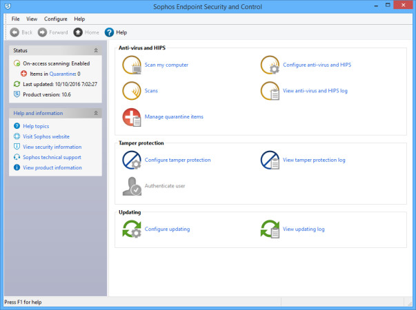 Sophos Endpoint Security and Control