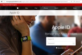 Fake Apple-ID Login-Seite