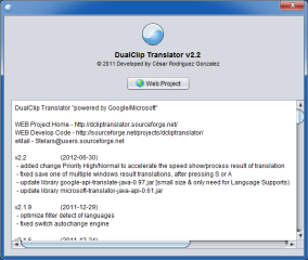 DualClip Translator ist eine kostenlose Java-Anwendung, die Übersetzungen auf Knopfdruck liefert