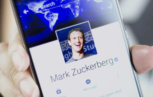 Zuckerberg Facebook-Profil auf Mobilgerät