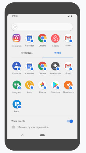 Arbeitsprofil in Android P