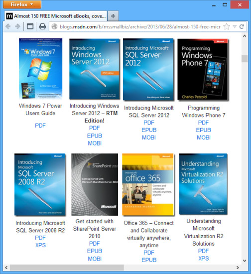 Kostenlose E-Books: Knapp 150 elektronische Bücher von Microsoft Press gibt's gratis